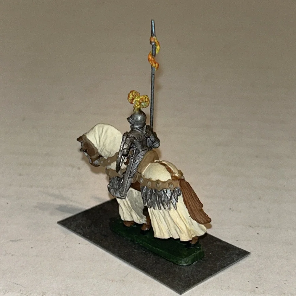Ral Partha‎ Pewter Medieval Knight On Armored Horse Warhammer Miniature Painted